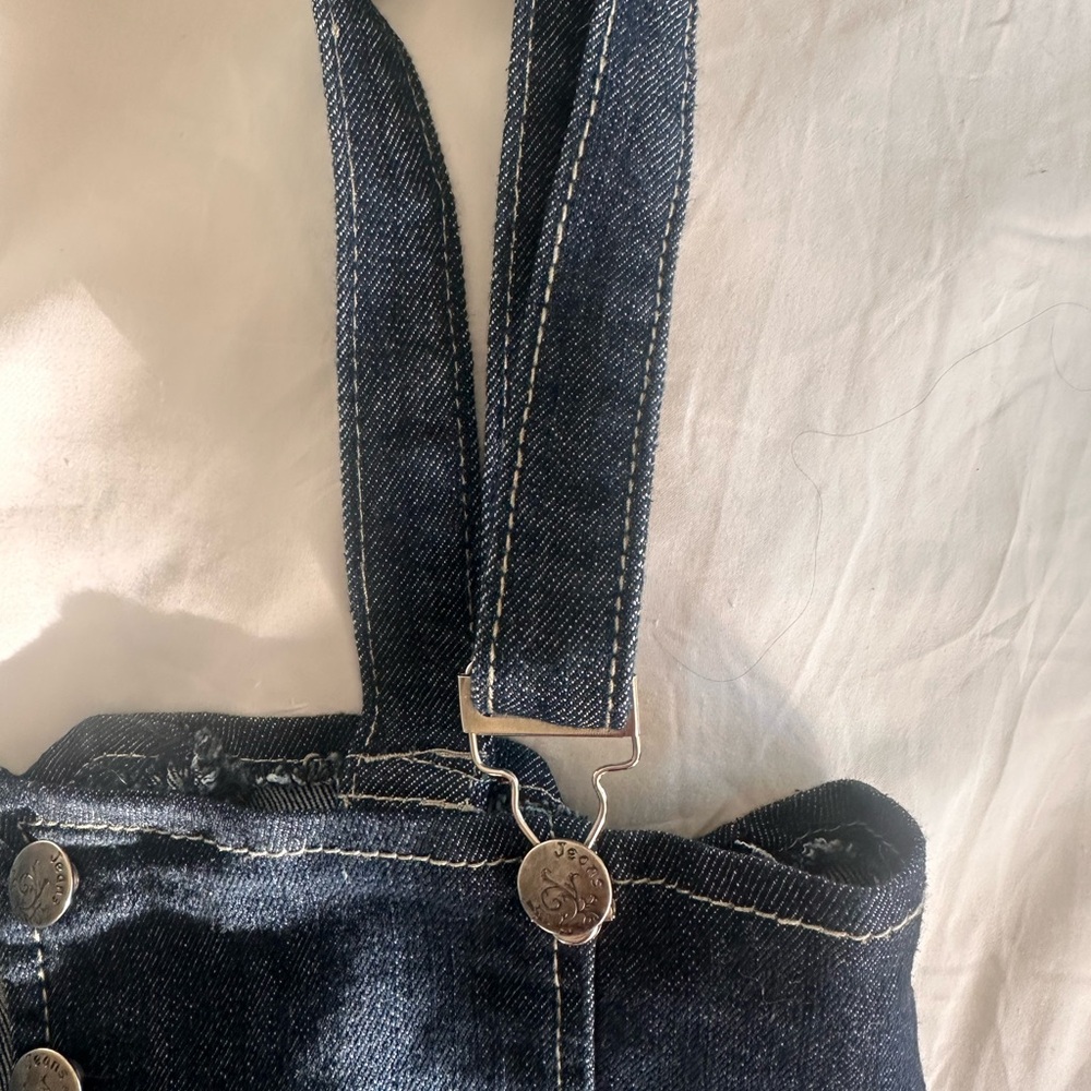 Dark Blue Denim Corset Top (M) - Picture 3 of 10